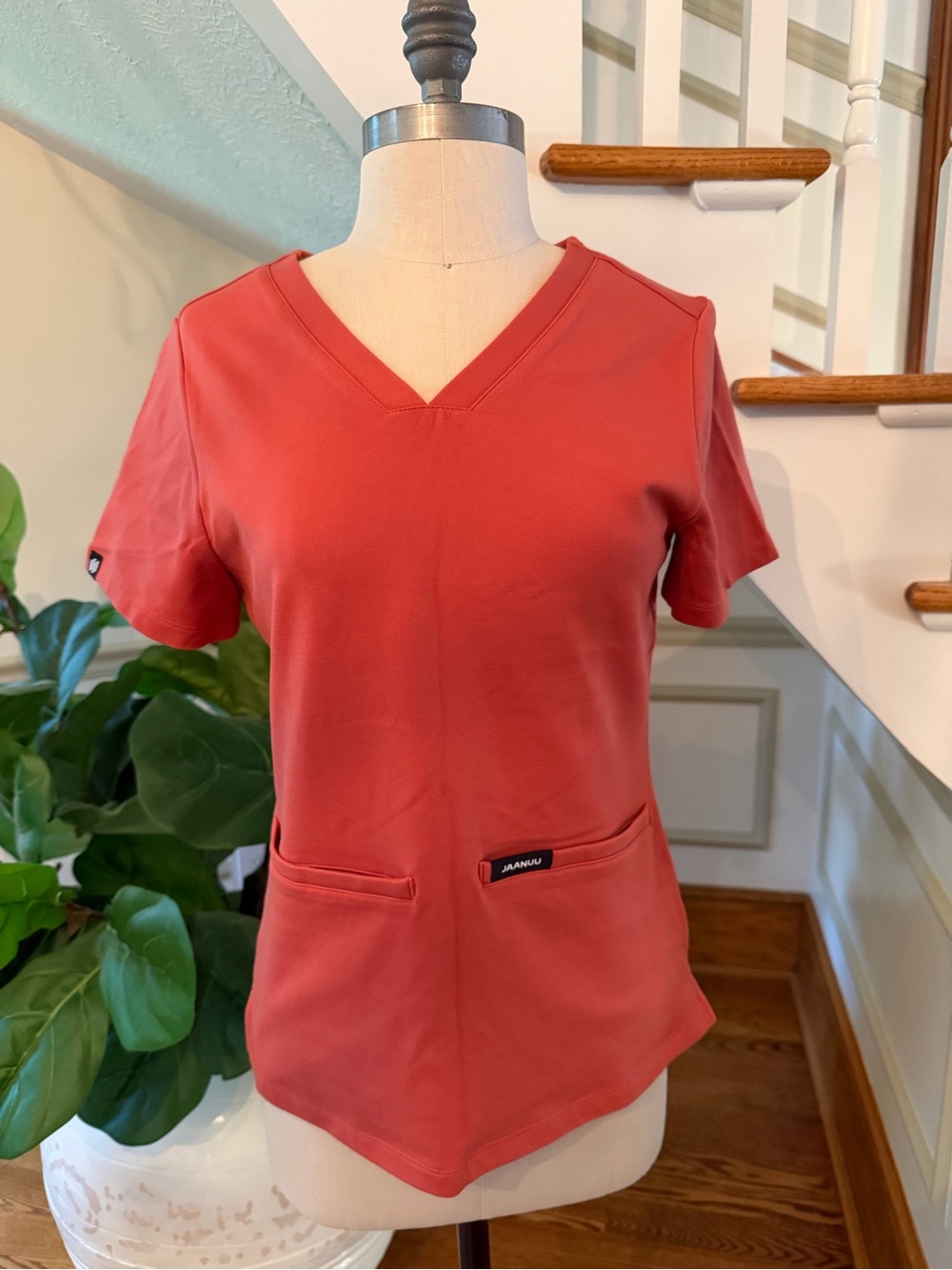 Jaanuu Scrub Top Orange